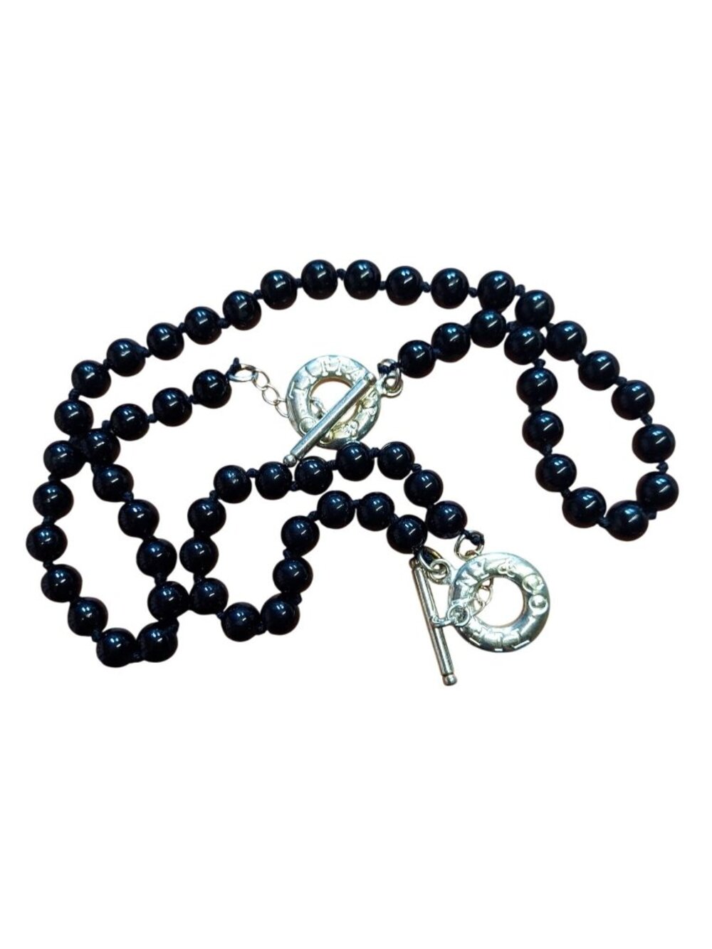 Tiffany & Co Black Onyx Toggle Necklace and Matching Bracelet